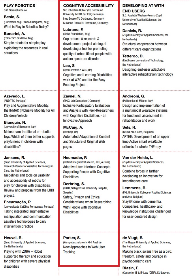 Programme of the special session