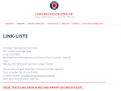 Screenshot Webseite Corona leichte Sprache